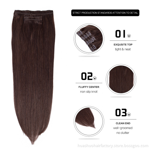 Best Quality Wholesale Virgin Hair Dropship Russian Cuticle Remy Hair  Clip in Virgin Hair Extensions